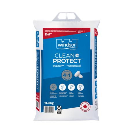 Windsor Clean & Protect Water Softener Salt Pellets Lighter & Easier to Carry Size, 11.3 kg
