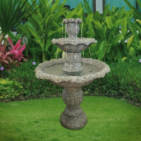 Angelo Décor Veneto Tiered Fountain, 39-inch Height, Includes Energy Efficient Pump