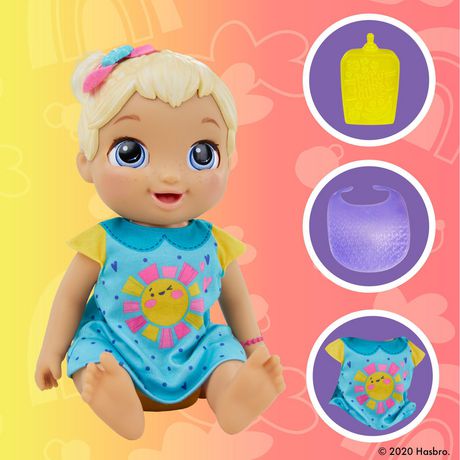 Baby Alive Baby Grows Up Bonheur Happy Hope Ou Merry Meadow Poupee De Bebe Qui Croit Et Parle Avec Accessoires Mysteres Walmart Canada