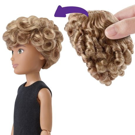 blonde curly hair doll