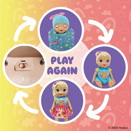 Baby Alive Baby Grows Up Bonheur Happy Hope Ou Merry Meadow Poupee De Bebe Qui Croit Et Parle Avec Accessoires Mysteres Walmart Canada