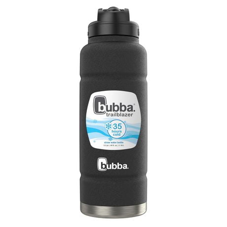 bubba Trailblazer Insulated Stainless Steel Water Bottle with Straw Lid, 40oz., Powdercoat, 40oz/1.1L, BPA Free