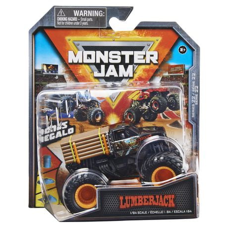 Monster Jam, Official Lumberjack Monster Truck, Die-Cast Vehicle, Arena ...