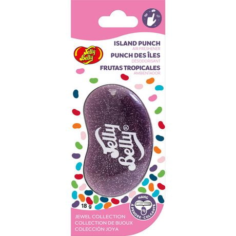 Jelly Belly Hanging Gel Car Air Freshener (Island Punch Scent, 1 Pack), Hanging Gel Car Air Freshener