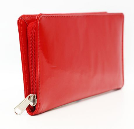 ashlin leather zippered clutch wallet vegan ladies