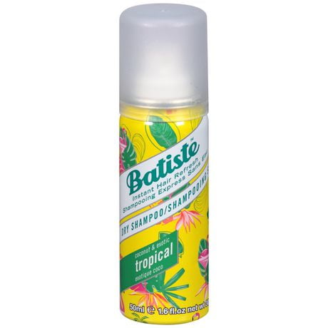 Batiste Tropical Dry Shampoo  Mini Travel Size, 50 mL, Instant Hair Refresh