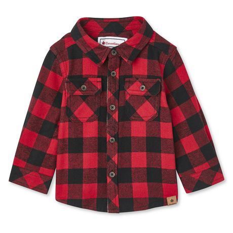 baby red flannel shirt