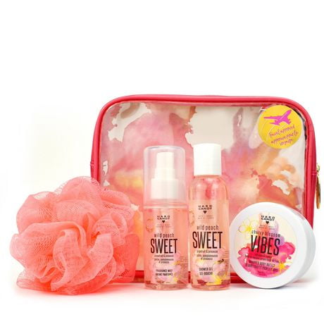 Hard Candy Bathing Beauty Bath and Shower Giftset - Sweet, Wild Peach, 60 ml, 40 g, 60 mL