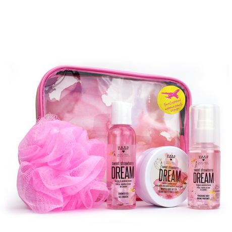 Hard Candy Coffret-cadeau bain douche Dream, Fraise sucrée 60 ml, 40 g, 60 mL