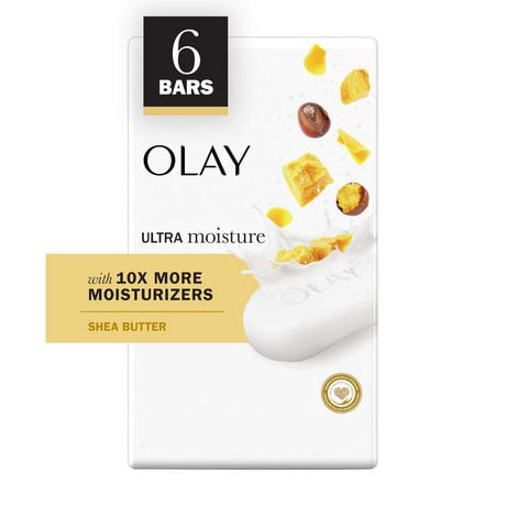 Olay Ultra Moisture with Shea Butter Beauty Bar with Vitamin B3 Complex, 8 x 90 g