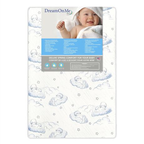 Dream On Me, 3" Spring Coil Mini/Portable Crib Mattress ...