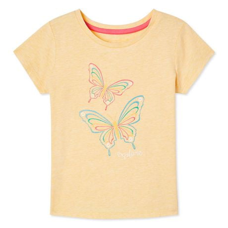 T-shirt basique imprimé animal bleu George Girls taille 3-4 ans cou