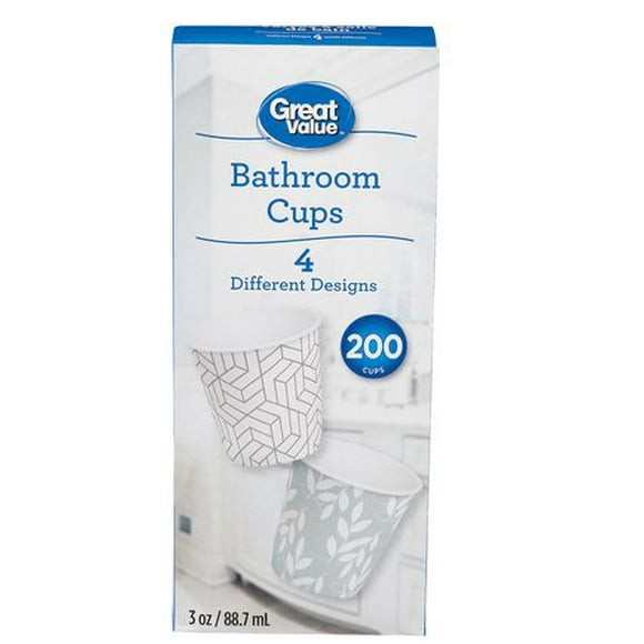 Great Value Bathroom Cups, 200 Cups