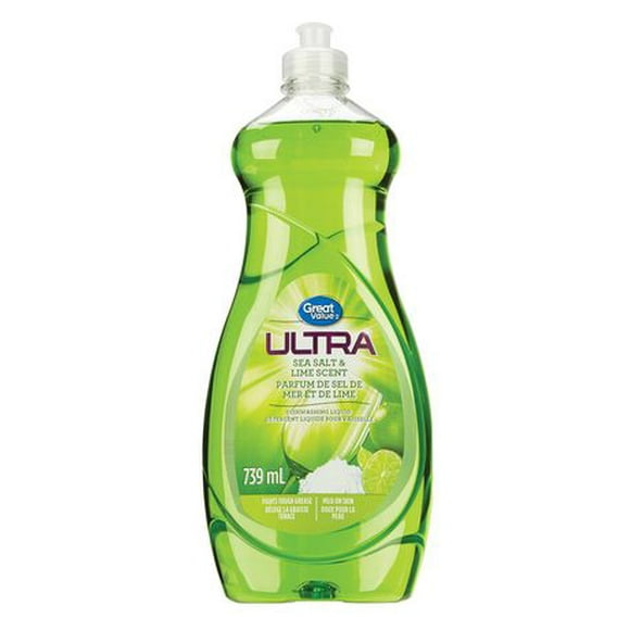 Great Value Ultra Sea Salt & Lime Scent Dishwashing Liquid