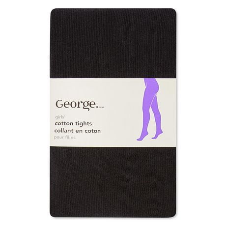George Girls' Cotton Fashion Tights, Sizes 4-12