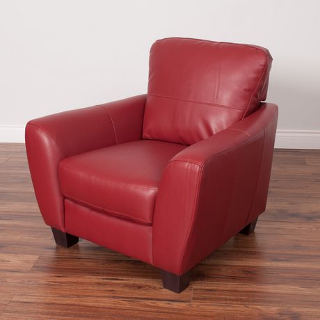 CorLiving Jazz Red Bonded Leather Chair | Walmart Canada