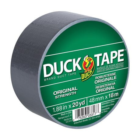 The Original Duck Tape Brand Duct Tape, Silver, 1.88 in. x 20 yd.