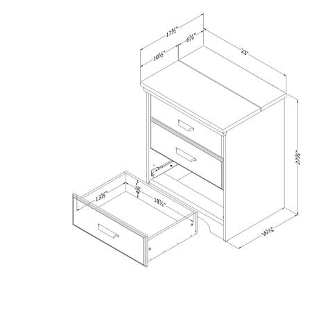 South Shore Versa Nightstand with Charging Station and Drawers ... - South Shore Versa Nightstand with Charging Station and Drawers | Walmart.ca