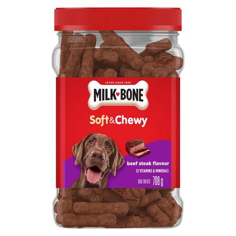 Milk-Bone Soft & Chewy Beef Steak Flavour Dog Treats 708g, 113g-708g