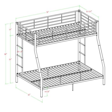 Manor Park Modern Metal Twin Over Full, How To Take Apart Metal Bunk Bed