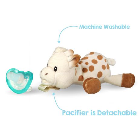 RaZbaby - RaZbuddy Porte-Paci Sophie La Girafe - Sucette pour bébé avec  peluche détachable - Lavable en machine