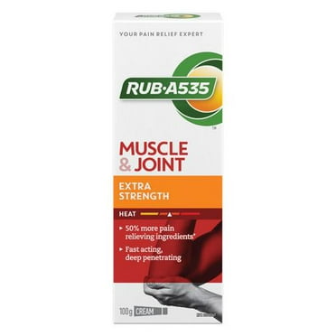RUB A535 Muscle & Joint Pain Relief Heat Cream, Extra Strength, 100g Cream