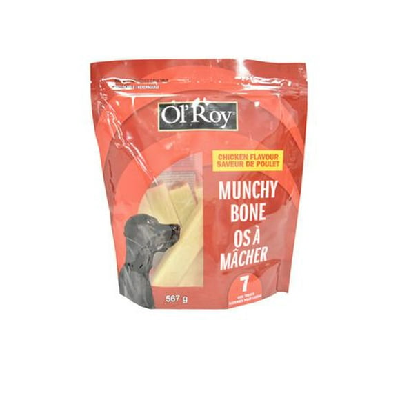 Ol' Roy Munchy Bone Value Pack Chicken Flavour, Helps Control Plaque and Tartar