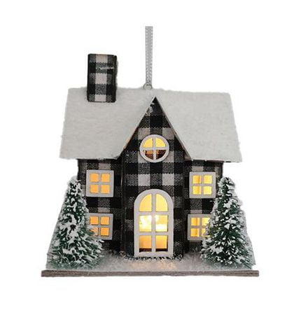 Holiday Time LED Black/White House Ornament | Walmart Canada