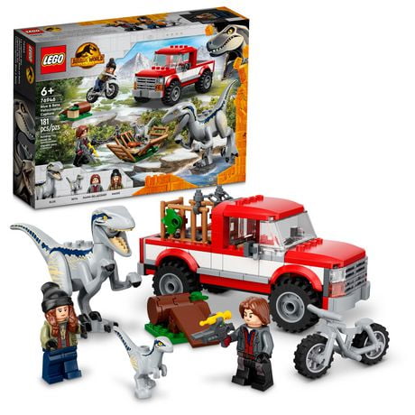 LEGO Jurassic World Blue & Beta Velociraptor Capture 76946 Toy Building Kit (181 Pieces), Includes 181 Pieces, Ages 6+
