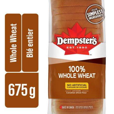 Dempster’s® 100% Whole Wheat Sliced Bread, 675 g