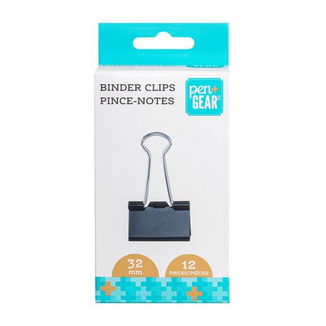 Pen+Gear Binder Clips, 12 pieces, 32 mm