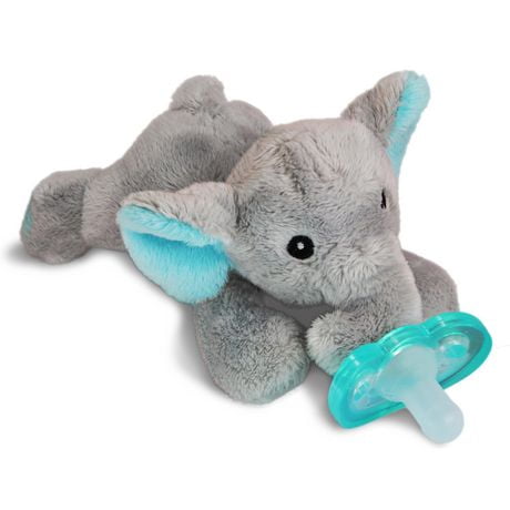 RaZbaby - Support pour Paci RaZbuddy - Sucette JollyPop - <br>Éléphant elfe - Sucette pour bébé avec peluche détachable - Lavable en machine