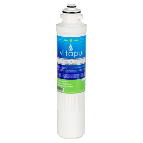 Vitapur® Quick-Connect Carbon Block Filter Replacement for Under-Sink Water Filtration System PQC1FS and Floor-Standing POU Water Dispenser P1QC7506BLS