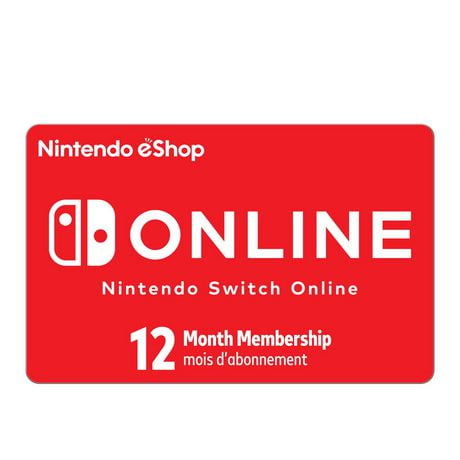 Nintendo Switch Online - Adhésion de 12 mois $24.99 (Code Numérique)