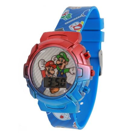 Montre à affichage numérique Nintendo Super Mario pour enfants avec cas clignotant