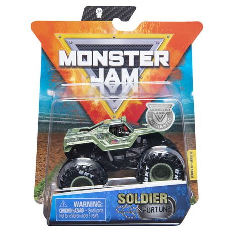 Monster Jam, Monster truck Soldier Fortune, véhicule en métal moulé, série Legacy Trucks, échelle 1:64