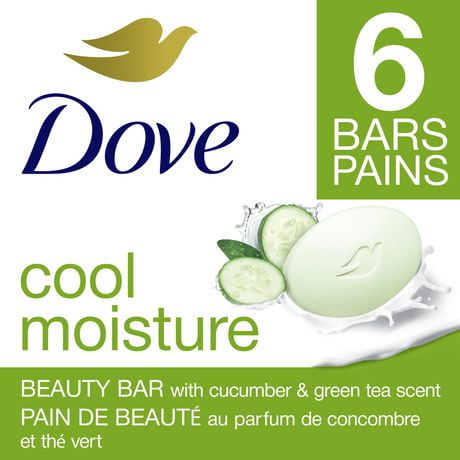 Dove Cucumber and Green Tea Cool Refreshing Beauty Bar, 6x106g Beauty Bars
