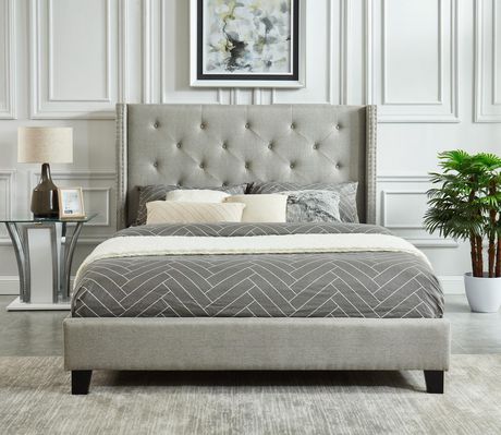 Topline Home Furnishings Grey Queen Platform Bed - Walmart.ca