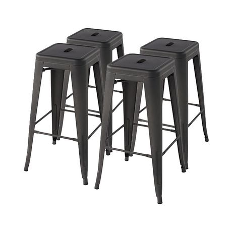 Homycasa 29 Inch Backless Metal Bar Stools Set Of 4 Walmart Canada   6000205900846 