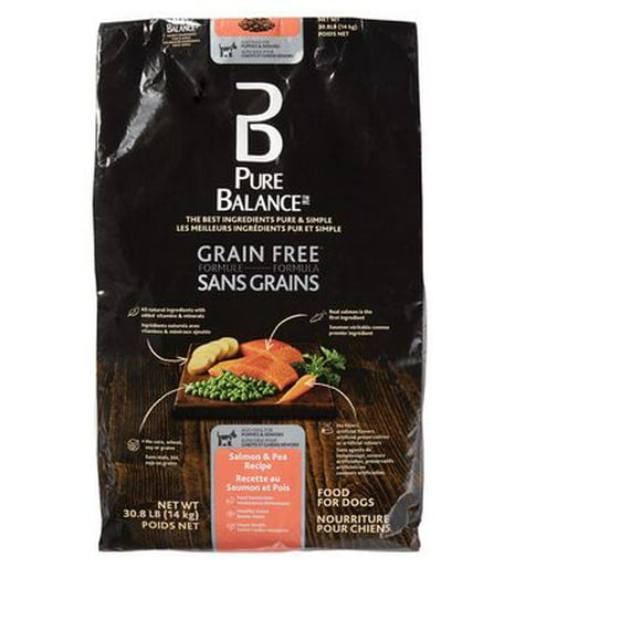 Pure Balance Salmon & Pea Recipe Grain Free Dry Dog Food, 14 Kg