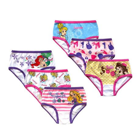 Disney Princess Brief Underwear for Girls, Sizes 2T-4T