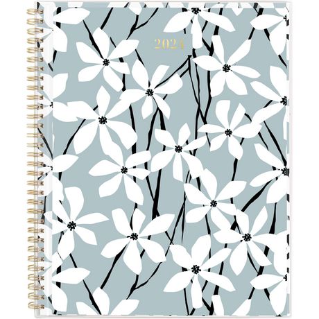 Cambridge Large Spring Floral Blue 2024 Cyo Weekly/Monthly Planner