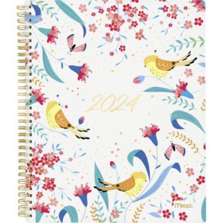 Mead Large Garden Party White 2024 Weekly/Monthly Planner | Walmart Canada