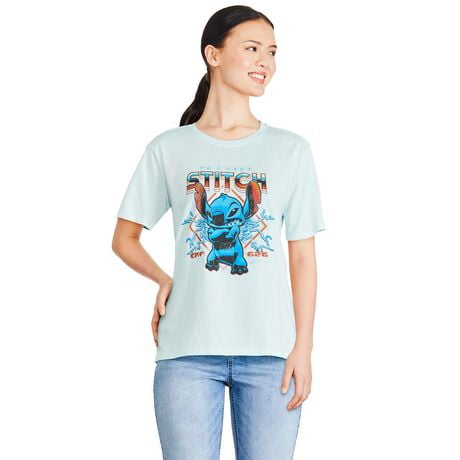 T-shirt avec imprimé graphique Disney Lilo et Stitch pour femmes