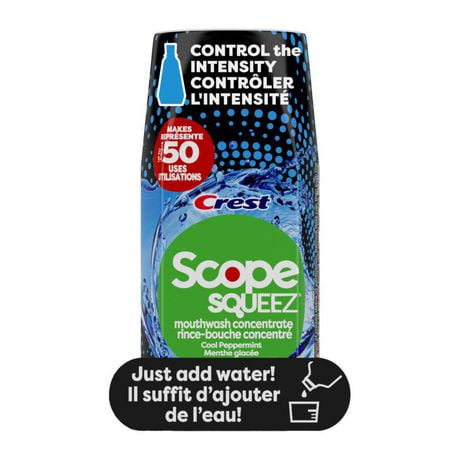 Scope Squeez Mouthwash Concentrate, Cool Peppermint Flavour, 50mL