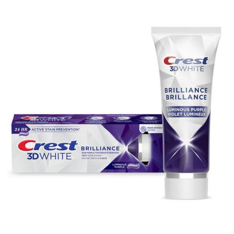 Crest 3D White Brilliance Teeth Whitening Purple Toothpaste