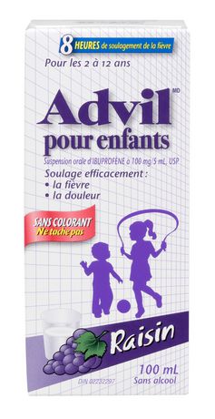 Advil A Saveur De Raisin Sans Colorant Pour Enfants Walmart Canada