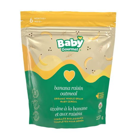 Baby Gourmet Banana Raisin Oatmeal Organic Wholegrain Baby Cereal ...