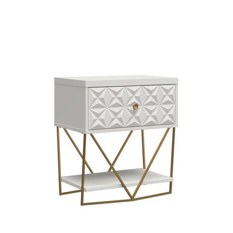CosmoLiving Blair Accent Table, White