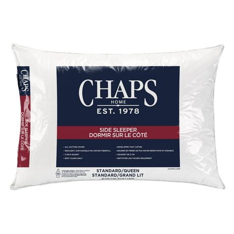Chaps Extra Firm Pillow, 18 x 26"+2", Extra Firm Bed Pillow